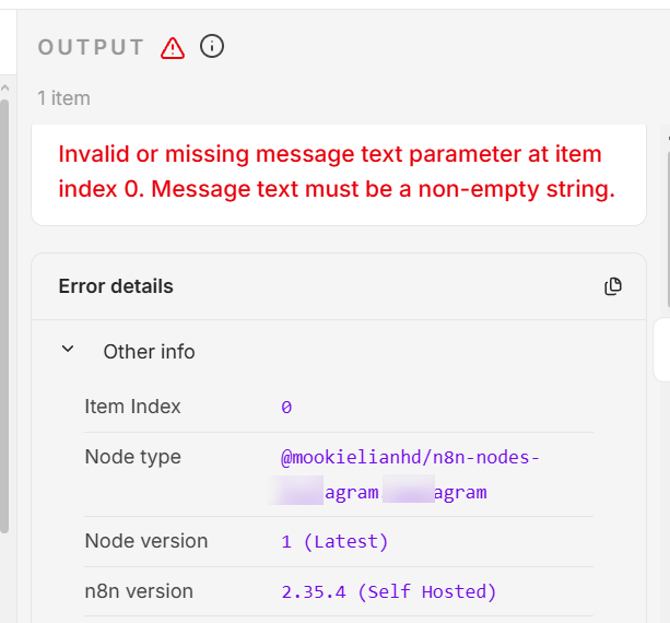 OUTPUT упавшей ноды